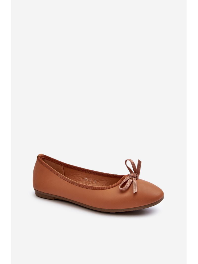 Ballerinas Eco Leather With Bow Camel Sandal