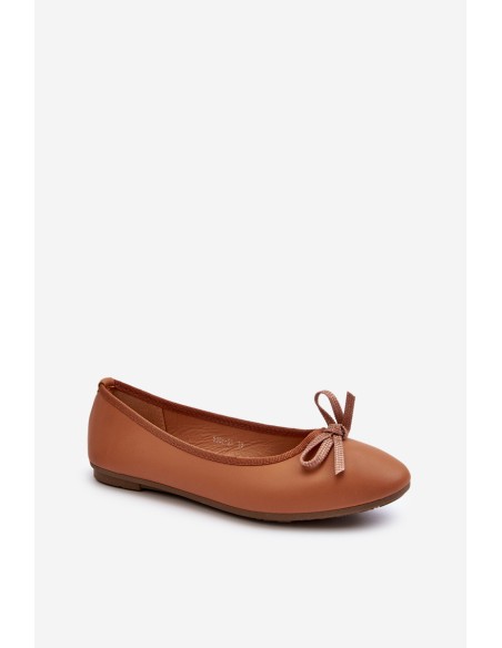 Ballerinas Eco Leather With Bow Camel Sandal