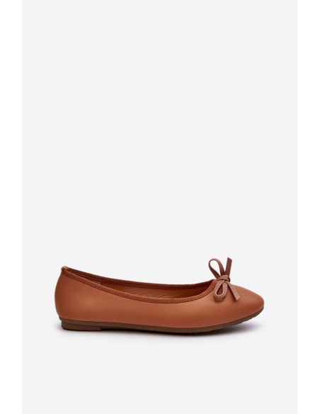 Ballerinas Eco Leather With Bow Camel Sandal