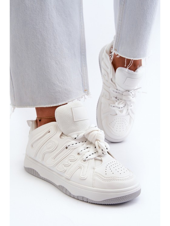 Women's White Faux Leather Sneakers Berilla