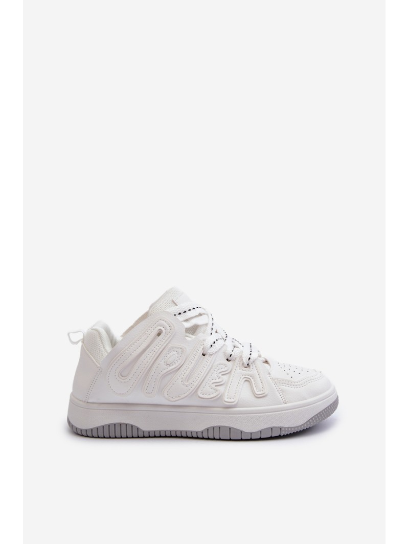 Women's White Faux Leather Sneakers Berilla
