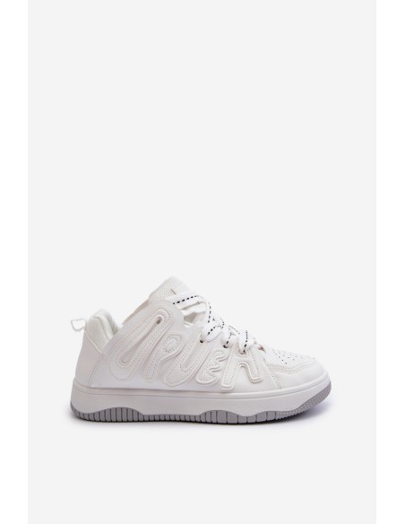Women's White Faux Leather Sneakers Berilla