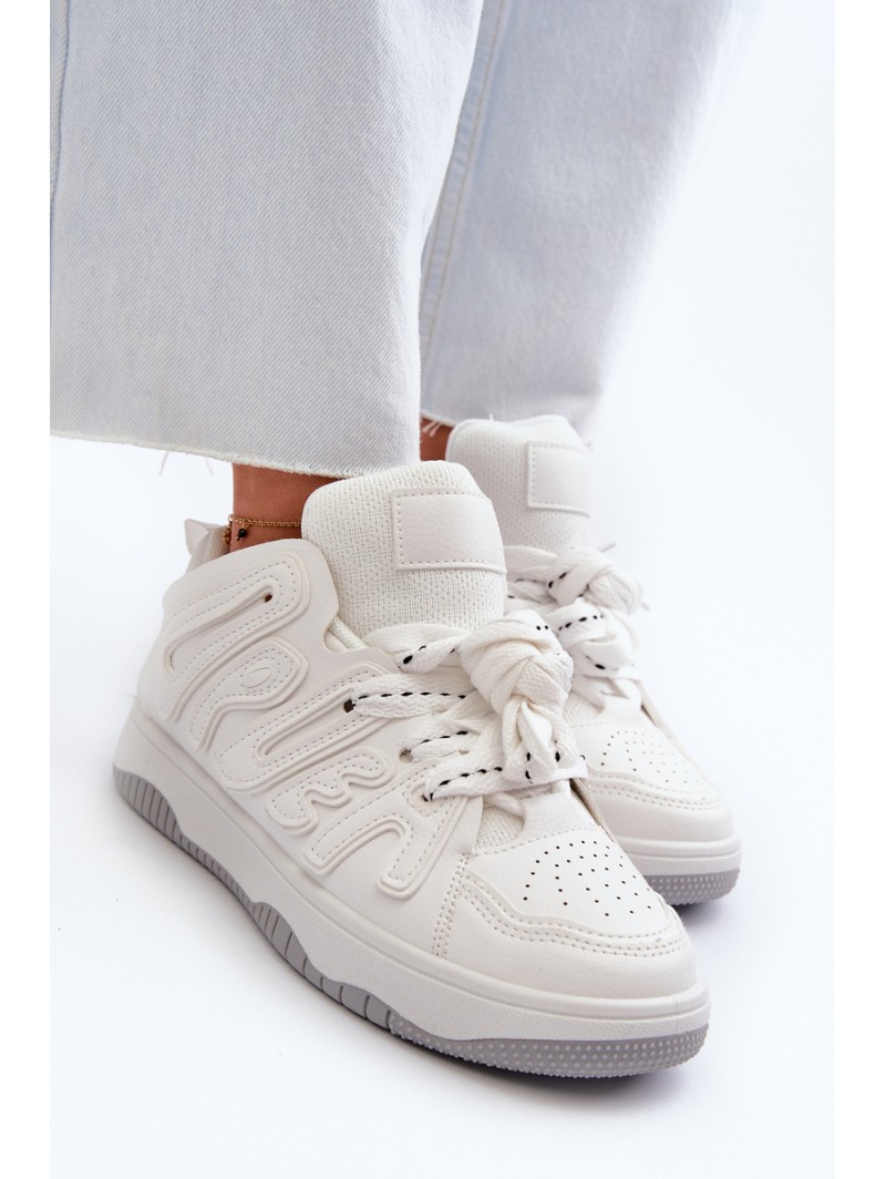 Women's White Faux Leather Sneakers Berilla