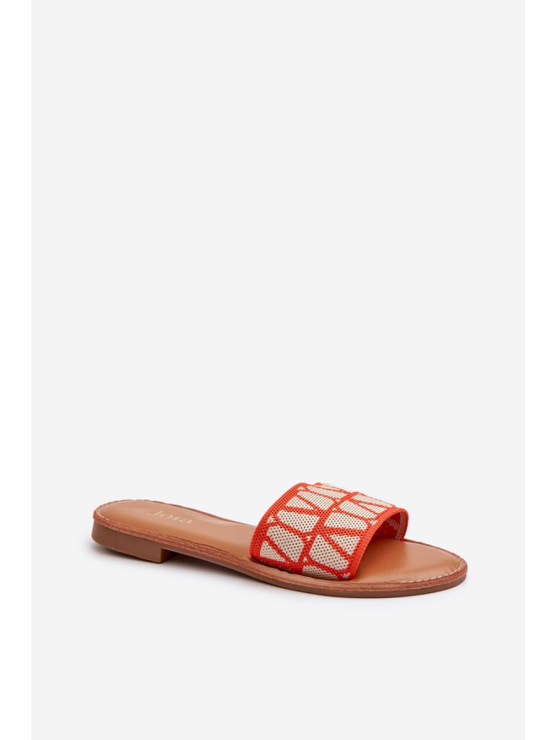 Women's Flat Heel Sandals Orange Traivea