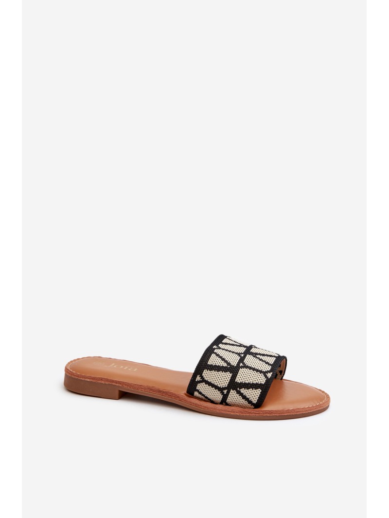 Women's Black Flat Sandals Traivea