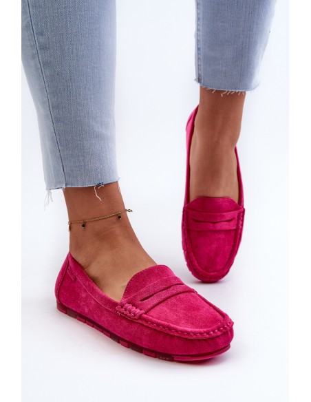Women's Fuchsia Eco Suede Moccasins Big Star NN274934 Memory Foam System