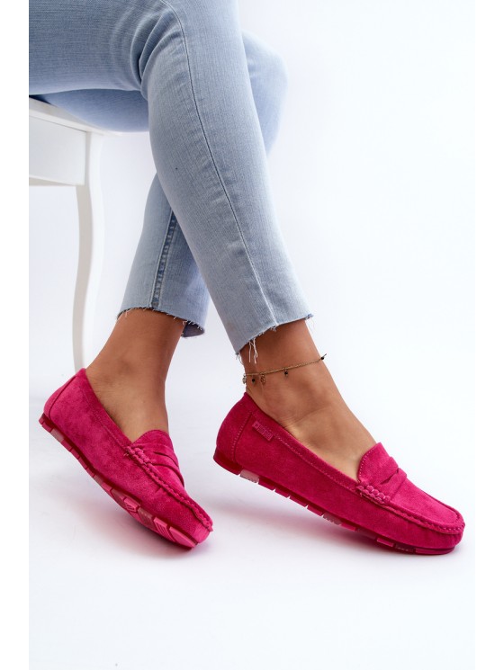 Women's Fuchsia Eco Suede Moccasins Big Star NN274934 Memory Foam System 2