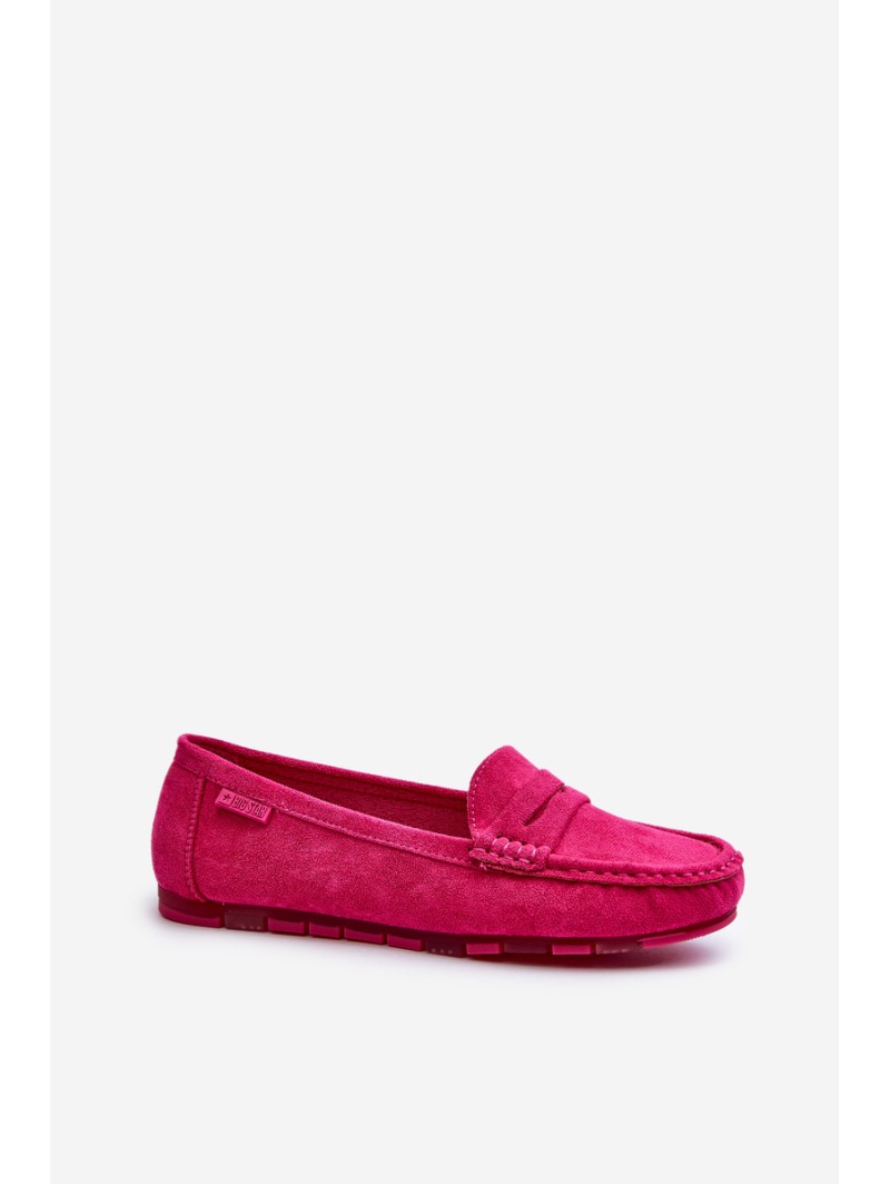 Women's Fuchsia Eco Suede Moccasins Big Star NN274934 Memory Foam System