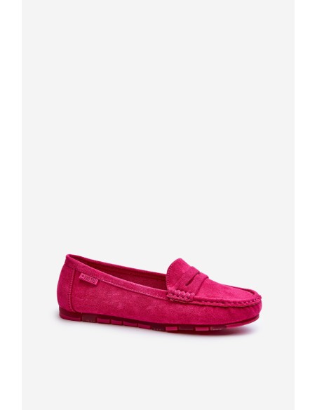 Women's Fuchsia Eco Suede Moccasins Big Star NN274934 Memory Foam System