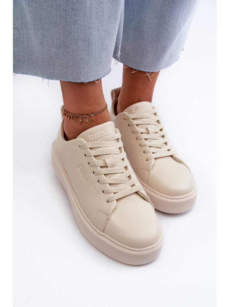 Lightweight Women's Sneakers Big Star NN274321 Memory Foam System Beige