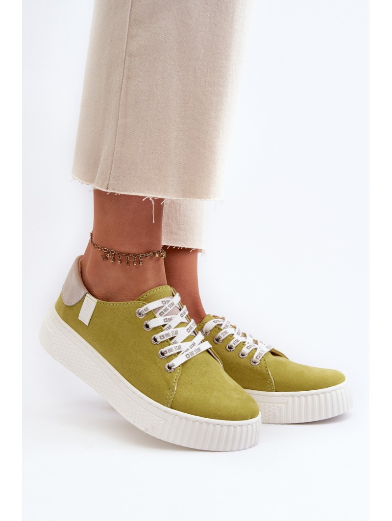 Women's sneakers MEMORY FOAM SYSTEM BIG STAR NN276003 Lime