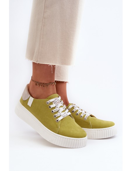 Women's sneakers MEMORY FOAM SYSTEM BIG STAR NN276003 Lime