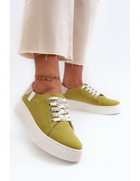 Women's sneakers MEMORY FOAM SYSTEM BIG STAR NN276003 Lime
