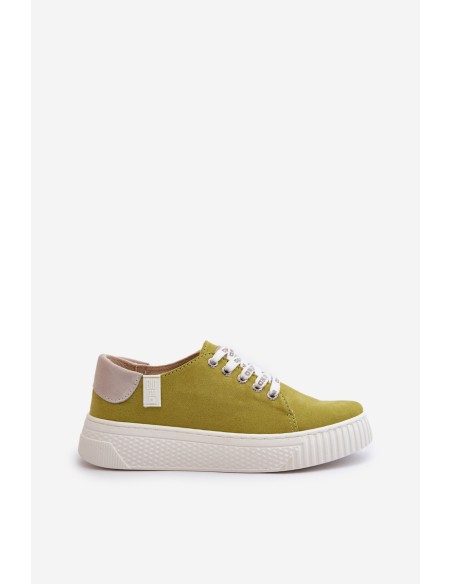 Women's sneakers MEMORY FOAM SYSTEM BIG STAR NN276003 Lime