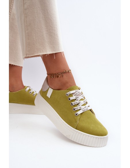 Women's sneakers MEMORY FOAM SYSTEM BIG STAR NN276003 Lime