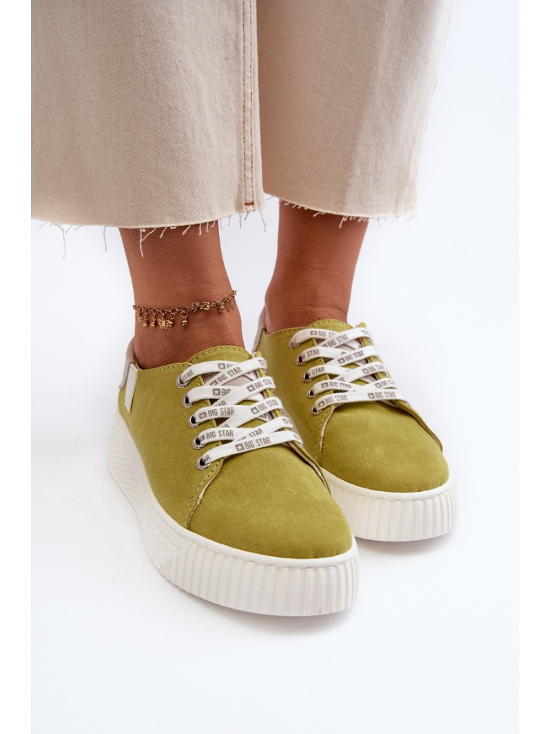 Women's sneakers MEMORY FOAM SYSTEM BIG STAR NN276003 Lime