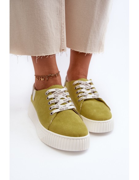 Women's sneakers MEMORY FOAM SYSTEM BIG STAR NN276003 Lime