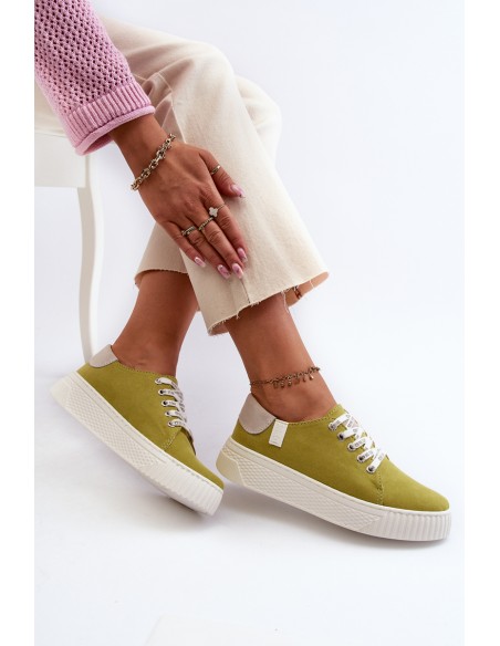 Women's sneakers MEMORY FOAM SYSTEM BIG STAR NN276003 Lime