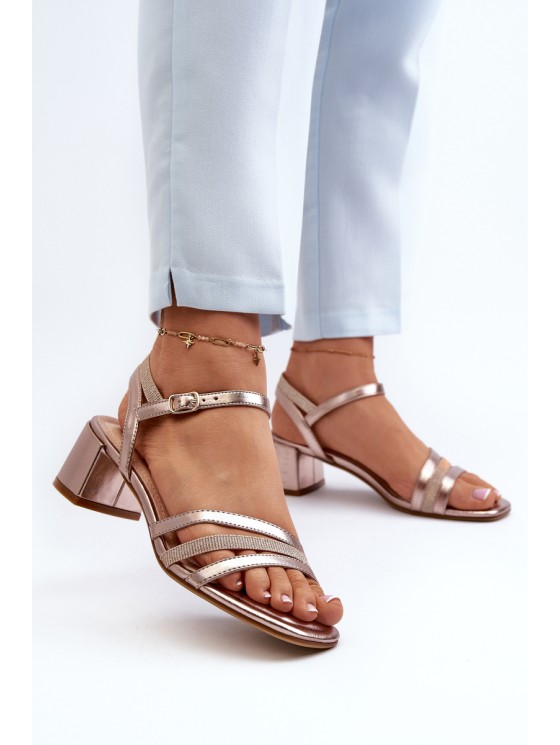 Women's Low Heel Sandals in Synthetic Leather Sergio Leone SK046 Silver