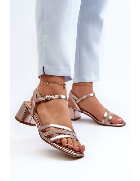 Women's Low Heel Sandals in Synthetic Leather Sergio Leone SK046 Silver