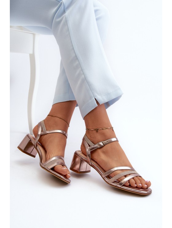 Women's Low Heel Sandals in Synthetic Leather Sergio Leone SK046 Silver 2