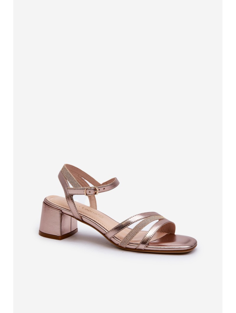 Women's Low Heel Sandals in Synthetic Leather Sergio Leone SK046 Silver