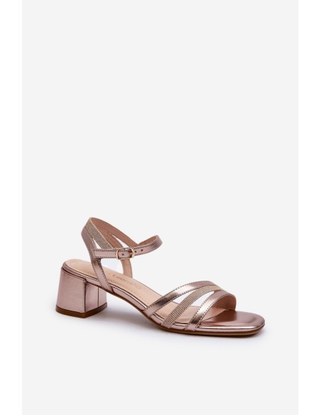 Women's Low Heel Sandals in Synthetic Leather Sergio Leone SK046 Silver