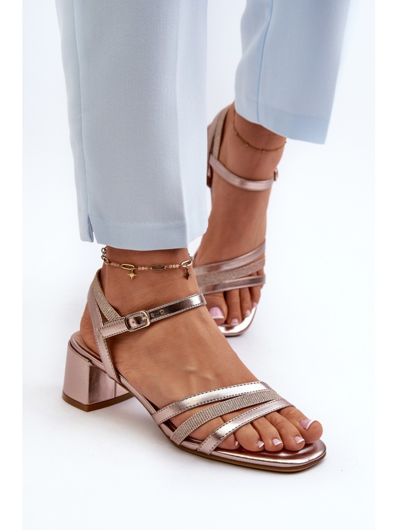 Women's Low Heel Sandals in Synthetic Leather Sergio Leone SK046 Silver