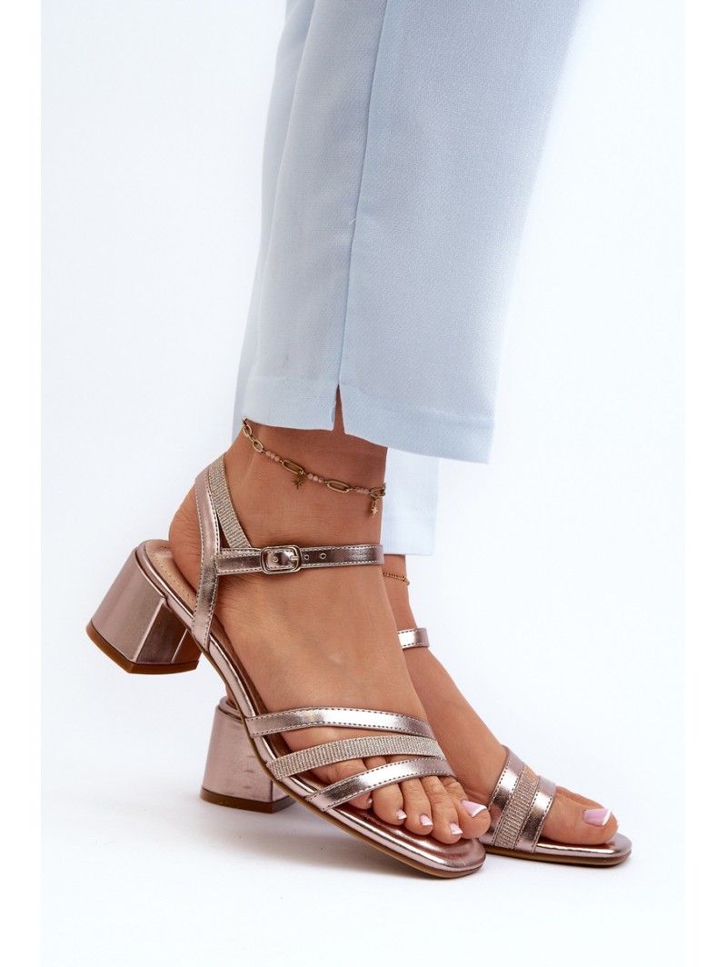 Women's Low Heel Sandals in Synthetic Leather Sergio Leone SK046 Silver