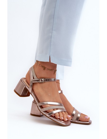 Women's Low Heel Sandals in Synthetic Leather Sergio Leone SK046 Silver
