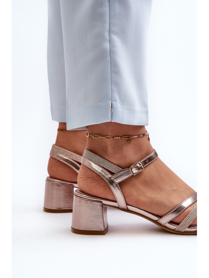 Women's Low Heel Sandals in Synthetic Leather Sergio Leone SK046 Silver