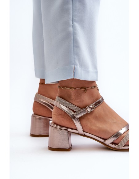 Women's Low Heel Sandals in Synthetic Leather Sergio Leone SK046 Silver