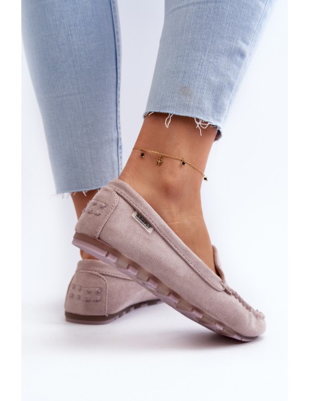 Women's Loafers in Purple Eco Suede Amrutia