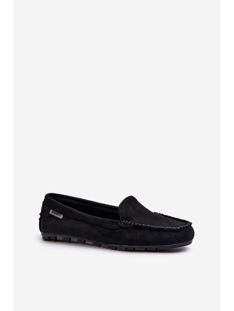 Women's Black Faux Suede Moccasins Amrutia
