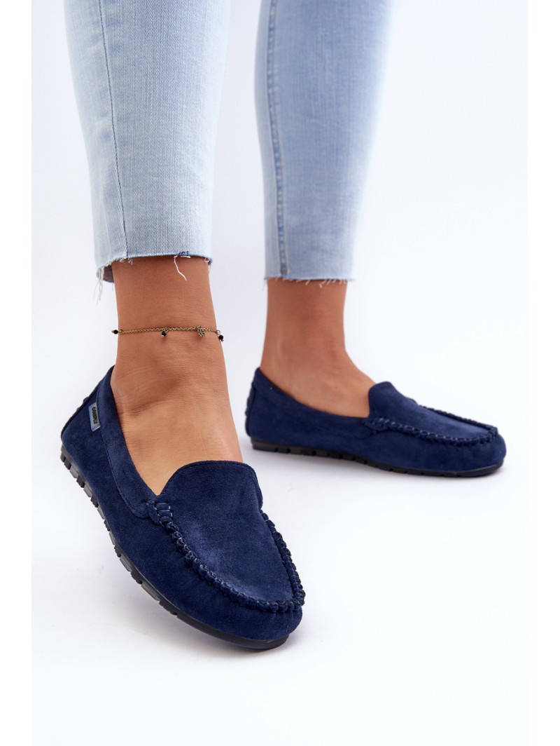 Women's Black Faux Suede Moccasins Amrutia