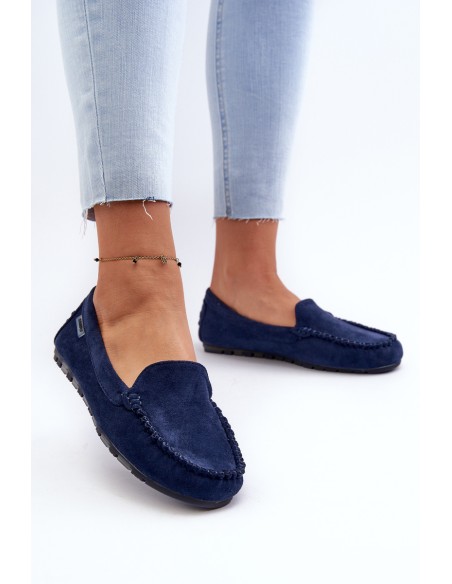 Women's Black Faux Suede Moccasins Amrutia