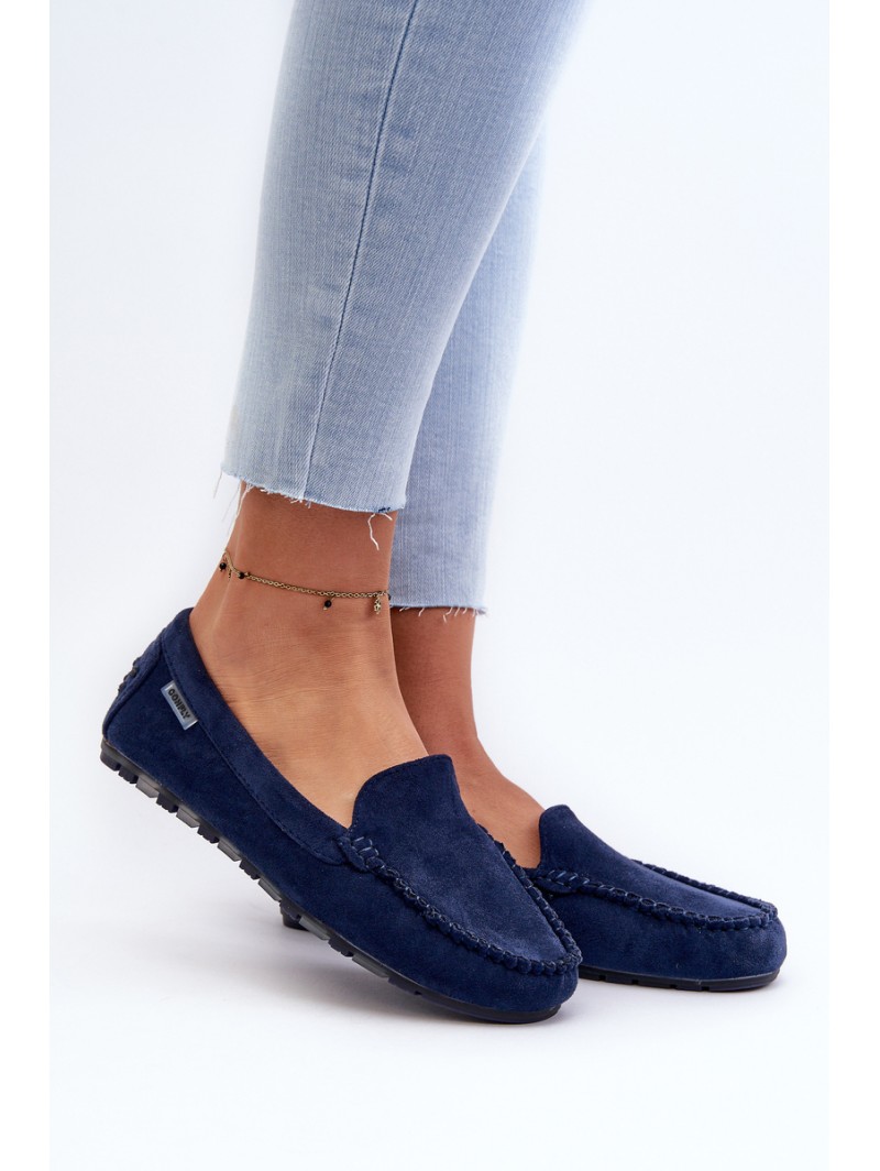 Women's Black Faux Suede Moccasins Amrutia