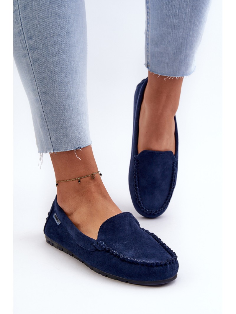 Women's Black Faux Suede Moccasins Amrutia
