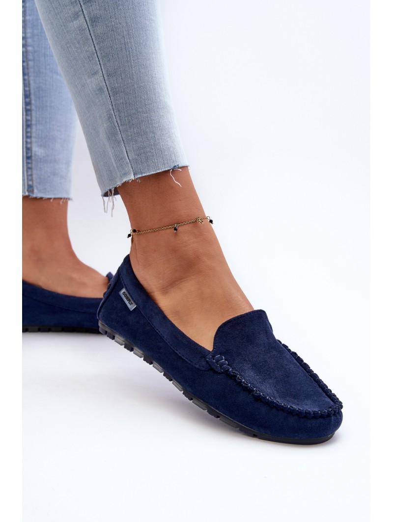 Women's Black Faux Suede Moccasins Amrutia