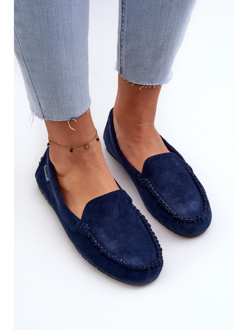 Women's Black Faux Suede Moccasins Amrutia