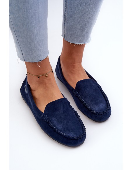 Women's Black Faux Suede Moccasins Amrutia