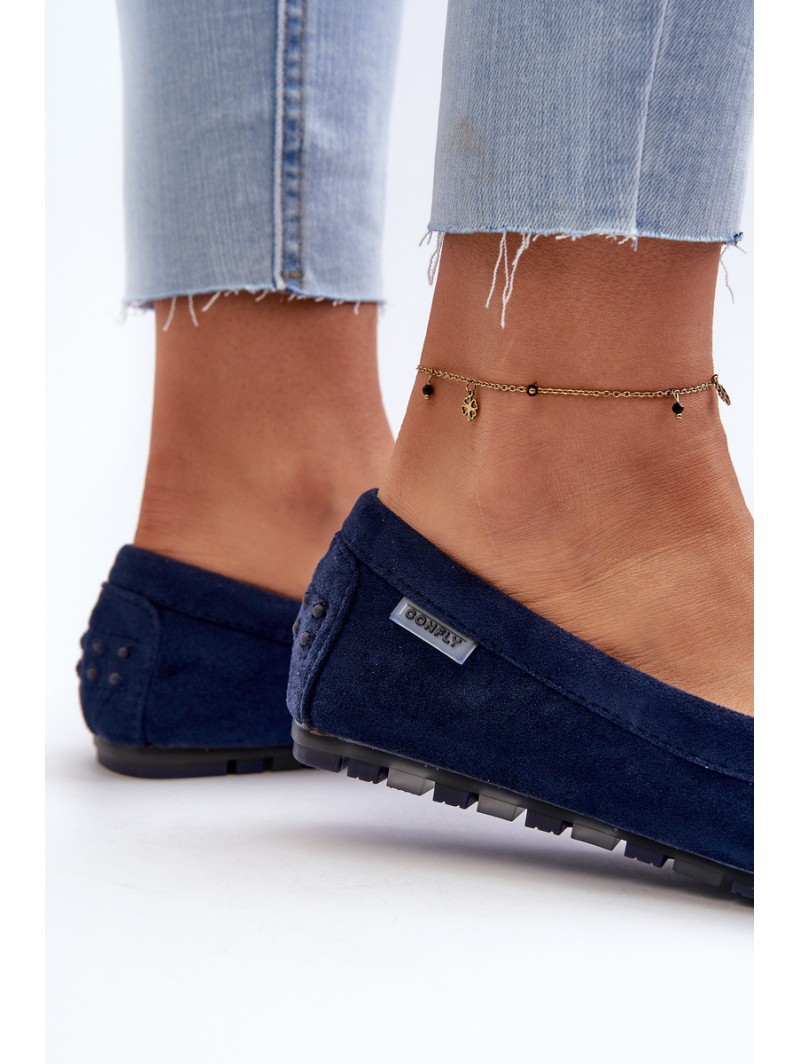 Women's Black Faux Suede Moccasins Amrutia