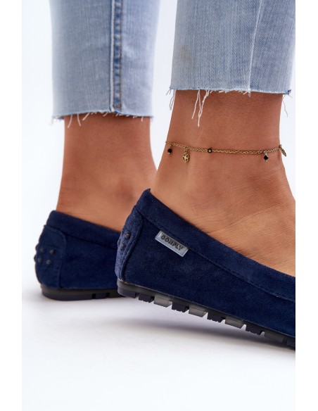 Women's Black Faux Suede Moccasins Amrutia