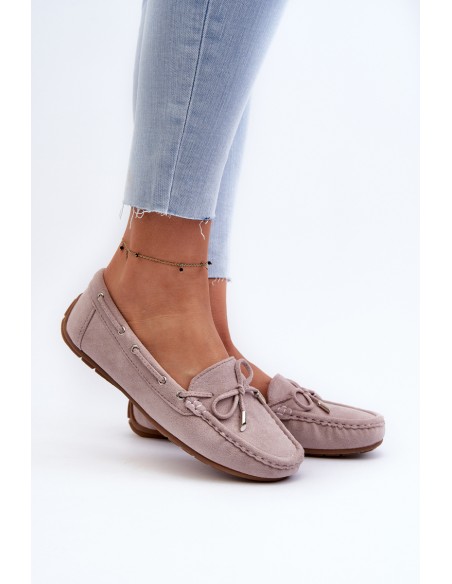Women's Suede Moccasins Purple Si Passione