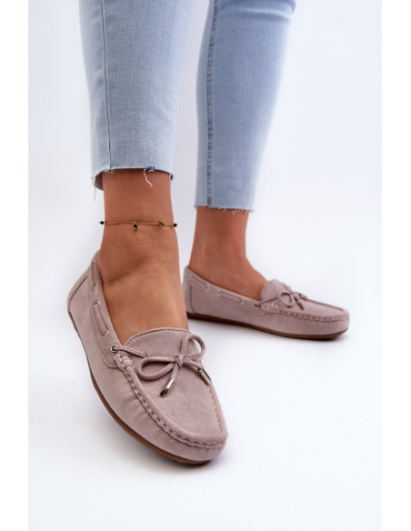 Women's Suede Moccasins Purple Si Passione