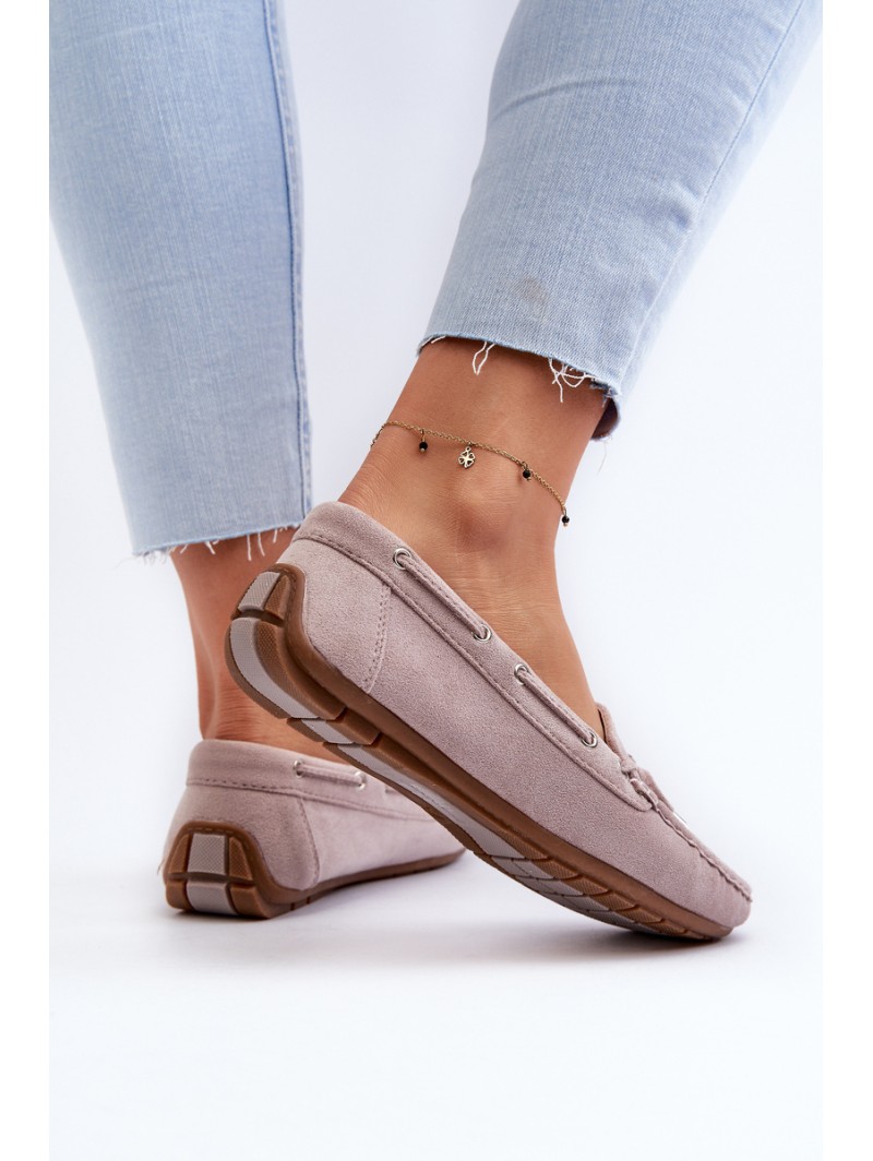 Women's Suede Moccasins Purple Si Passione