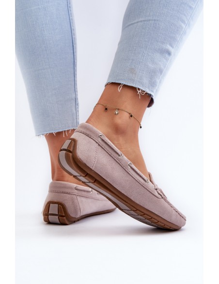 Women's Suede Moccasins Purple Si Passione