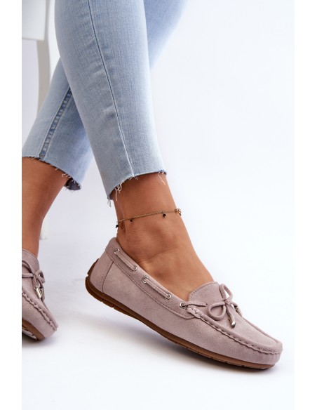 Women's Suede Moccasins Purple Si Passione