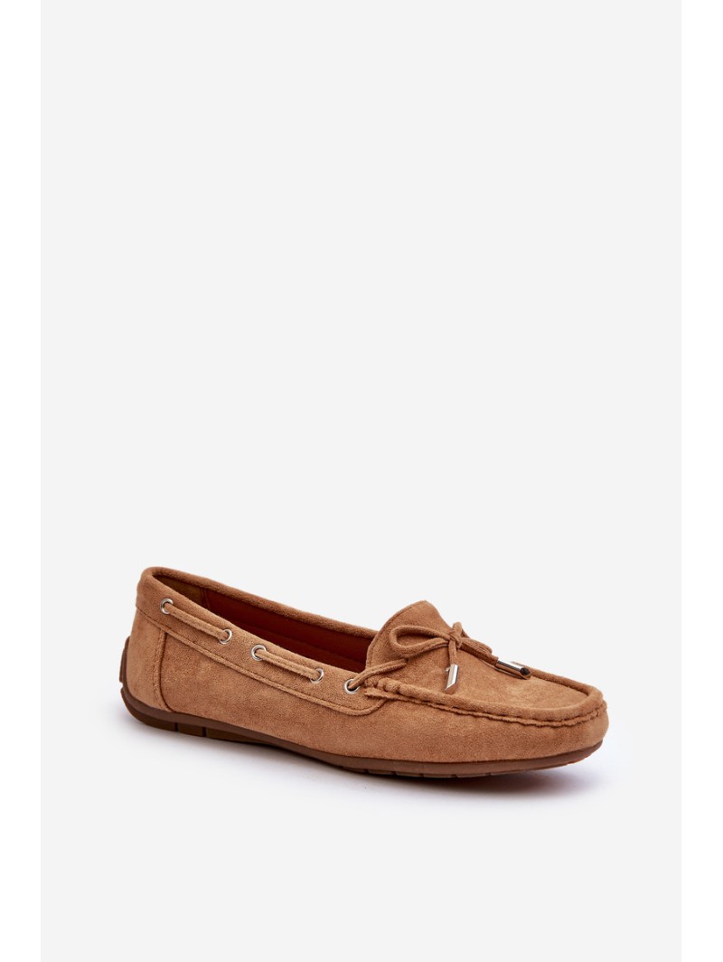 Women's Suede Moccasins Camel Si Passione