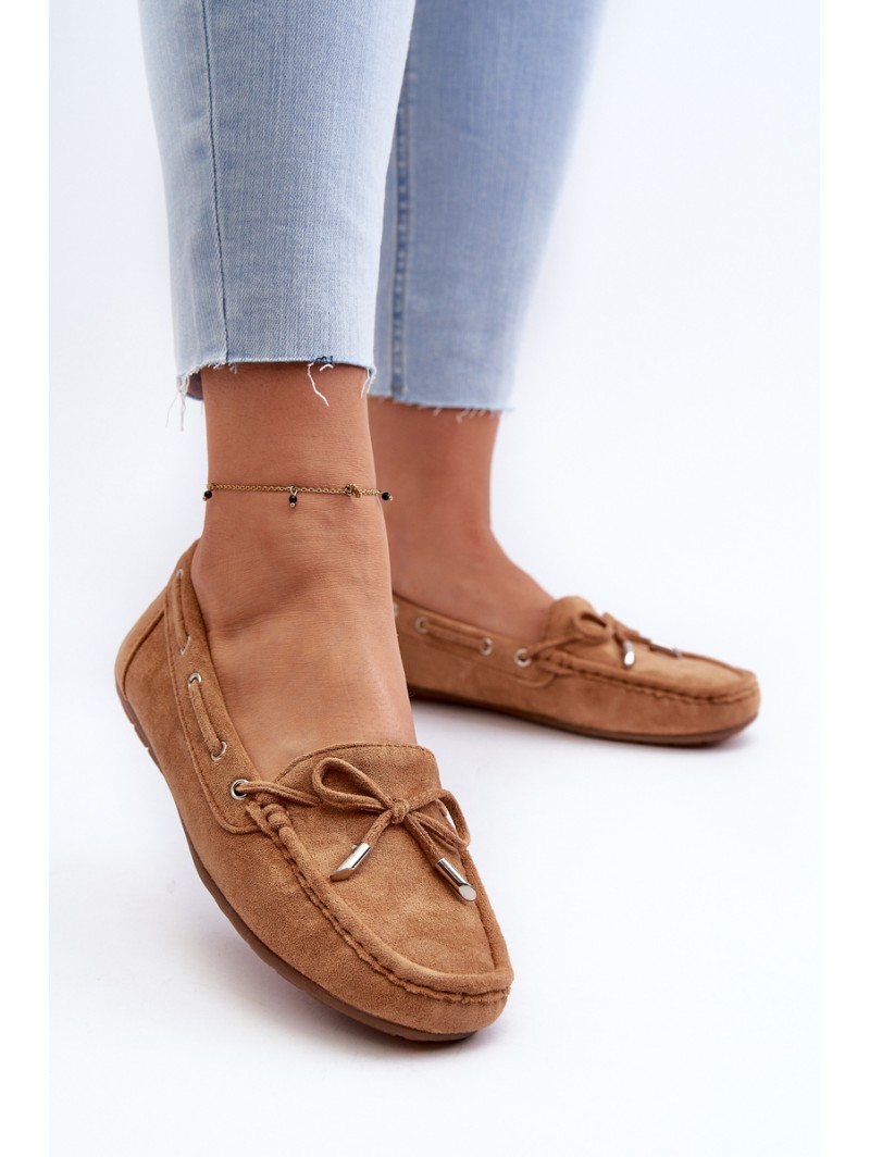Women's Suede Moccasins Camel Si Passione